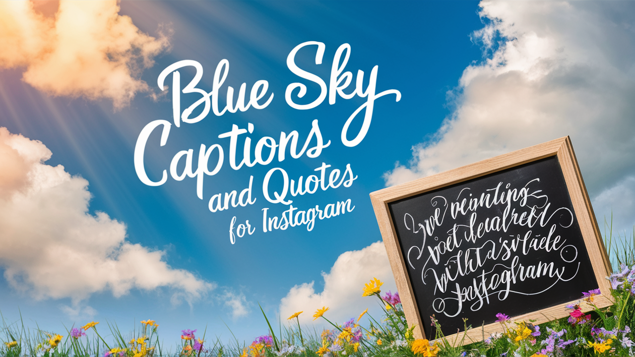 Blue Sky Captions and Quotes for Instagram