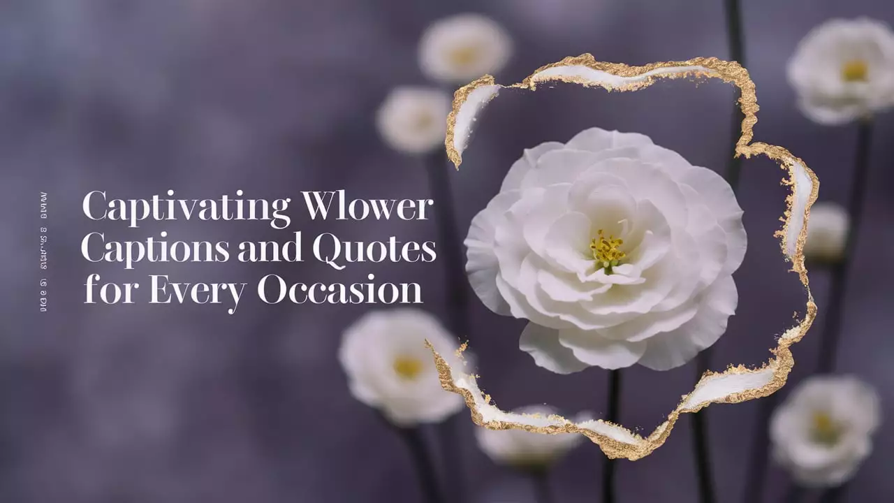 Captivating White Flower Captions and Quotes for Every Occasion