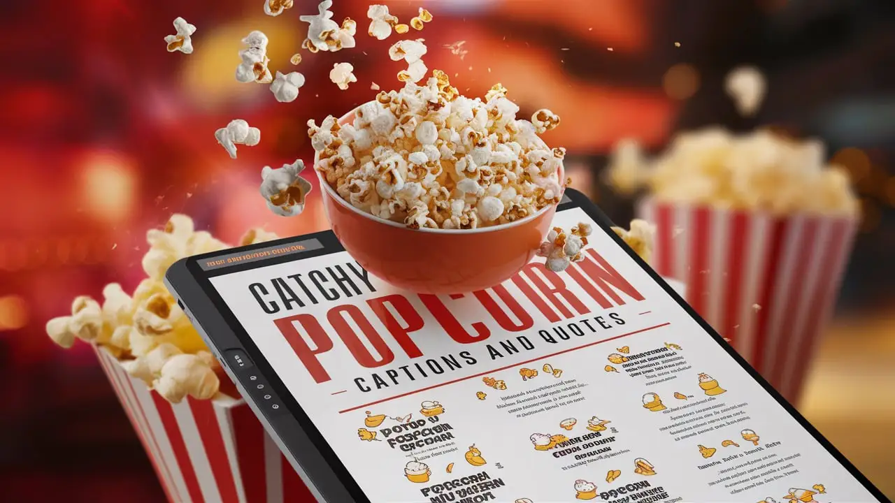 catchy popcorn captions and quotes