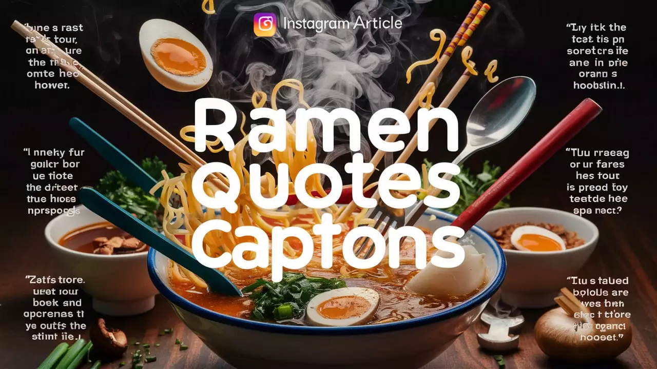 Ramen Quotes and Captions for Instagram