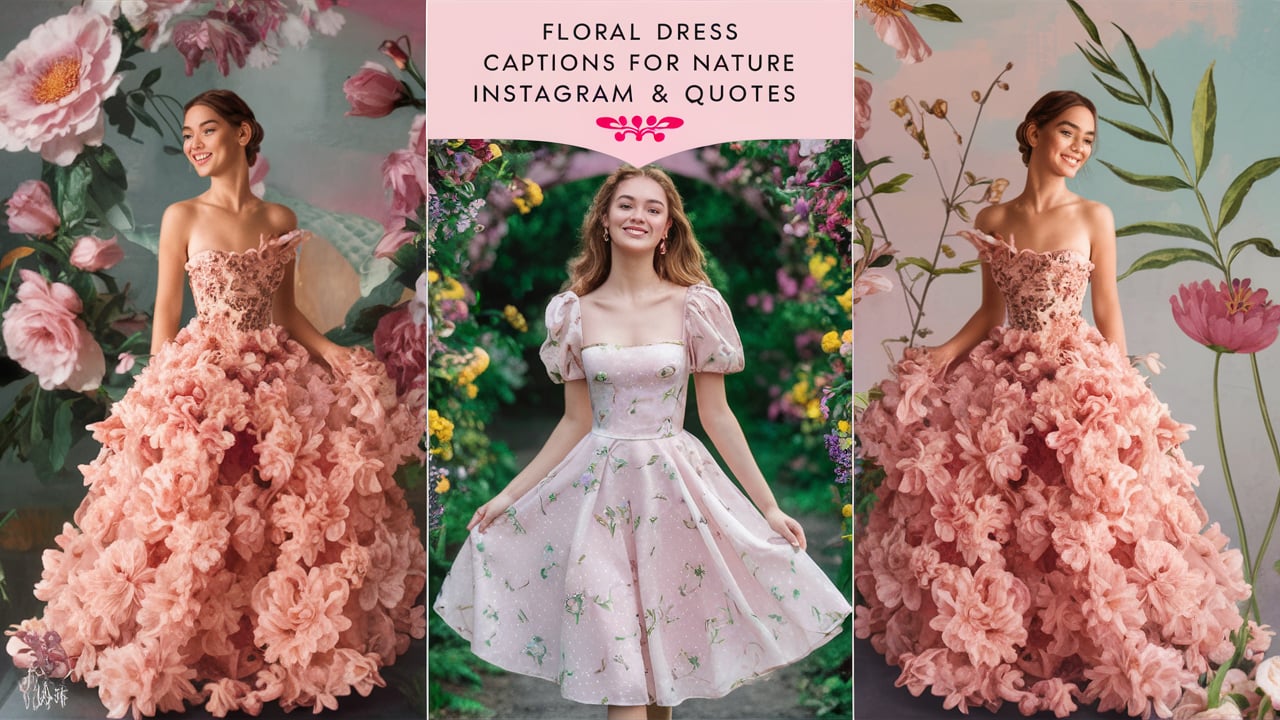 Floral Dress Captions For Instagram & Quotes